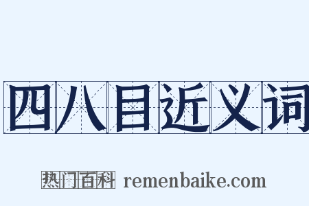 四八目近义词是什么意思的图片